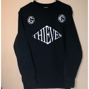 Crooks & Castles Black Crewneck, Sweatshirt, Medium, EUC, pet/smoke free home